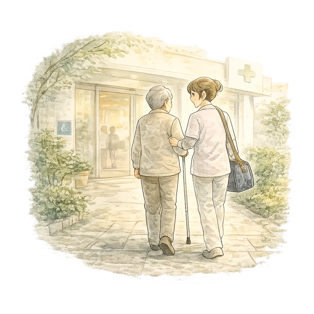 精神訪問看護のイラスト