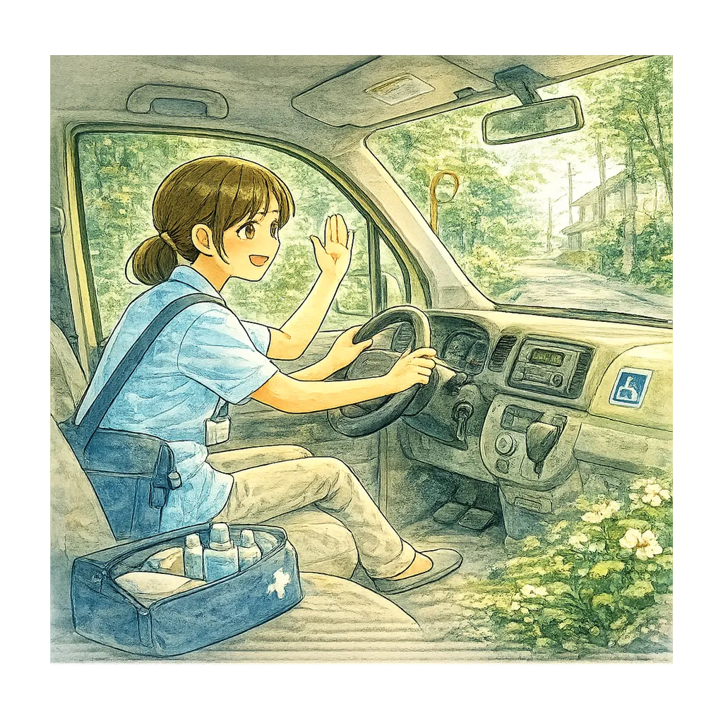Welfare taxi support illustration